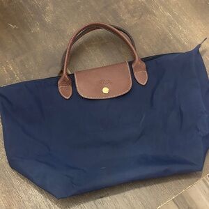 Navy Longchamp Tote Bag